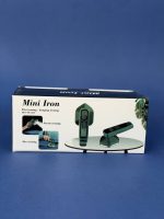 مینی اتو بخار مسافرتی Dry Iron - نمای جلوی دستگاه با کفی آلیاژ تیتانیوم و بدنه سفید