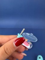 سوهان برقی ناخن کودک و نوزاد TD-288 - نمای جلوی دستگاه با سری صورتی و بدنه سفید